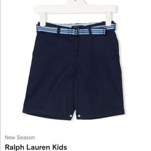 Boys/Girls Unisex Ralph Lauren Kids belted chino shorts